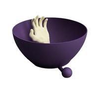 Halloween Zombie Hand Trick or Treat Bowl, Candy Bowl, Candy Dish, 19×13.5×10.8cm, with Creepy Hand Design, Eye Catching Spooky Decoration, for Haunted House Decoration Prop