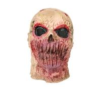 Halloween Zombie Mask for Adults - Realistic Latex Mummy Face Mask with Bloody Eyes No Mouth Opening, Scary Walking Dead Costume Accessory for Cosplay, Haunted Houses,Horror Parties