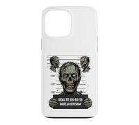 Halloween Zombie Mugshot Zombie Lover Line Art Horror Case for iPhone 13 Pro Max
