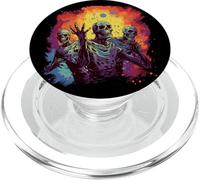 Halloween Zombie Skull Scene - Psychedelic Horror PopSockets PopGrip for MagSafe