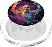 Halloween Zombie Skull Scene - Psychedelic Horror PopSockets PopGrip for MagSafe
