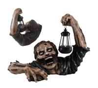 Halloween Zombie Statues and Lanterns - Horror Garden Sculpture Decoration, Scary Outdoor Garden Ornament | Zombie Lantern Figures Are Perfect as a Scary Halloween Display for Haunted House