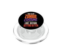 Halloween Zombie This Is My Costume Before Getting Bitten PopSockets PopGrip for MagSafe