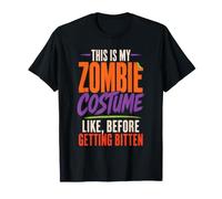 Halloween Zombie This is My Costume Before Getting Bitten T-Shirt
