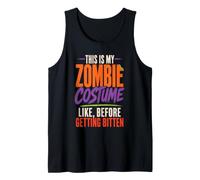 Halloween Zombie This is My Costume Before Getting Bitten Tank Top