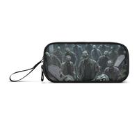 Halloween Zombies Nylon Large Pencil Bag High Capacity Pencil Cases Stationery for Middle School Kids