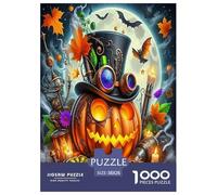 Halloween1000 Piece Jigsaw Puzzle for Adults And Kids Educational Games Jack-o'-lanternChallenging Home Decors Great Gift Idea38x26cm/1000pcs