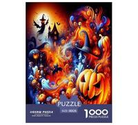 Halloween1000 Piece Jigsaw Puzzle for Adults Educational Games Jack-o'-lanternFun And Challenging Home Decors Great Gift Idea38x26cm/1000pcs