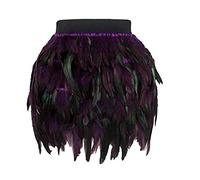Halloweencostumes Halloween Costumes for Womens Easter Feather Tutu Skirt Short Skirt Bottom Skirts Luxurious Three-Dimensional Peacock Feather Stage Wear Irregular Skirts Family Party Purple