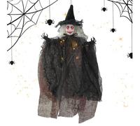 Halloweens Witches Decor - Halloween Ornaments For Tree, Light-Up Scary Witch Pendant | Creepy Haunted House Prop, Horror Halloweens Ornament For Masquerade Balls Indoor Outdoor Living Room