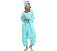 HALLOWITCH Scrump The Doll Onesie Costume For Adult Men Women, Blue, XL