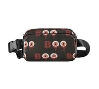 Hallowmas Happy Halloween Bloody Eyes Boo Fashion Fanny Waist Pack for Men Women Large Capacity Sling Chest Bag with Adjustable Strap for Travel Gym Work, Multicolor, One Size, Waistpack