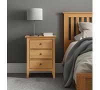 Hallowood Furniture Aston 3 Drawer Bedside Table