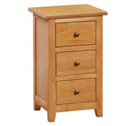 Hallowood Furniture Aston 3 Drawer Small Bedside Table