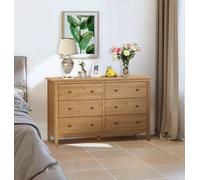 Hallowood Furniture Aston Oak 6 Drawer Chest