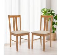 Hallowood Furniture Aston Pair of Dining Chair in Light Oak Finish