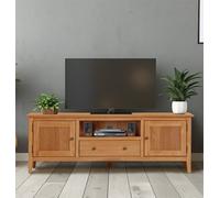 Hallowood Furniture Aston Wide Tv Stand Cabinet With Storage And Cable Management
