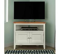 Hallowood Furniture Clifton Oak Painted Small Corner Tv Unit