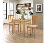 Hallowood Furniture Ledbury Light Oak Small Dining Table With 2 Aston Chairs