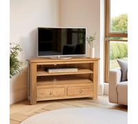 Hallowood Furniture Waverly Oak 2 Drawer Corner Tv Unit