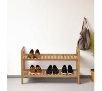 Hallowood Furniture Waverly Oak 2 Tier Stackable Shoe Rack