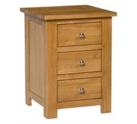 Hallowood Furniture Waverly Oak 3 Drawer Bedside Table