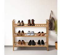 Hallowood Furniture Waverly Oak 3 Tier Stackable Shoe Rack