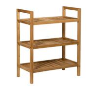 Hallowood Furniture Waverly Oak Narrow 3 Tier Stackable Shoe Rack