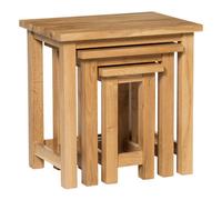 Hallowood Furniture Waverly Oak Nest Of 3 Tables