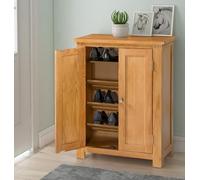 Hallowood Furniture Waverly Oak Shoe Storage Cabinet