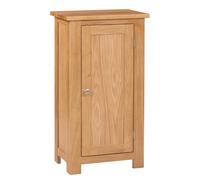 Hallowood Furniture Waverly Oak Small Storage Cupboard, Light Oak Wooden Cabinet with 2 Adjustable Shelf for Bedroom, Hallway Cabinet,