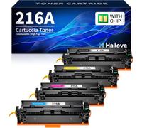 Halloya 216A Toner Cartridges Compatible with HP 216A | Compatible for Color Laserjet Pro MFP M183fw M182n M182nw M155a M155nw W2410A W2411A W2412A W2413A (with chip,4-Pack)