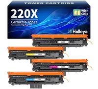 Halloya 220X 220A Toner with Chip for HP 220X Toner Set Compatible with Color Laserjet Pro MFP 4302fdw 4302dw 4202dw 4302fdw 4202dn 4302fdn W2200X W2201X W2202X W2203X 4per