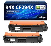 Halloya 94X Toner Cartridges for HP 94X CF294X CF294A Compatible with Laserjet Pro M118dw MFP M148dw M148fdw M148fw (Black, 2-Pack)