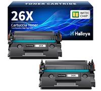 Halloya Compatible Toner Cartridge to Replace HP 26X 26A CF226X CF226A Laserjet Pro M402d M402dn M402n M402dw M402 MFP M426fdw M426dw M426fdn M426 Toner (Black, Pack of 2)