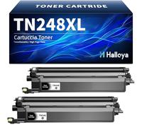 Halloya TN248XL Toner Cartridges Compatible for Brother TN248BK TN248XLBK TN248XL HL-L3220CW MFC-L8390CDW TN248 TN-248XL DCP-L3520CDW MFC-L3760CDW MFC-L3740CDW MFC-L3740CDWE HL-L3240CDW (2 Pack)