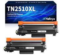 Halloya TN2510XL TN2510 Toner Cartridge Compatible with Brother TN-2510XL High Yield for Brother DCP-L2627DWE L2660DW MFC-L2860DWE L2800DW L2860DW L2827DWXL L2827DW L2827DWE (2 Pack)