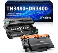 Halloya Toner with Drum Compatible with Brother TN3480 DR3400 MFC-L5700 DN MFC-L5700 DNLT MFC-L5700 DW MFC-L5700 Series MFC-L5750 DW TN-3480 DR-3400 (TN3480+DR3400)