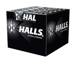 Halls EXTRA STRONG candies menthol and eucalyptus carton 20 x 33.5g