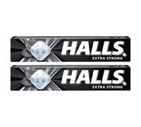 Halls Menthol Action Extra Strong Lozenges 32g x 2, Maximum Cooling Relief Sweets for Throat & Nasal Passages, Fresh Breath with Welari Thank You Card | (2 Pack)