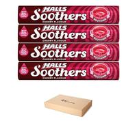 Halls Soothers 4 Cherry Flavour with Real Fruit Juice With A Liquid Centre for Little Moments of Refreshment - Sold by VR Angel
