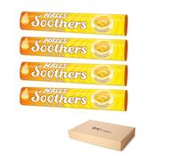 Halls Soothers 4 x 45g Honey & Lemon Flavour with Real Fruit Juice With A Liquid Centre for Moments of Refreshment Sold by VR Angel