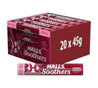 Halls Soothers Cherry Flavour Lozenges, Gentle Soothing with Real Fruit Juice, 45 g (Pack of 20)