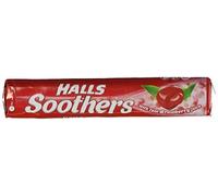 Halls Soothers, Strawberry Flavour, Made with Real Fruit Juice, Gentle Soothing, 20 x 45 g