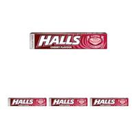 Halls Sugar Free Cherry Flavour with Clearing Menthol Action Sweets, 32g (Pack of 4)