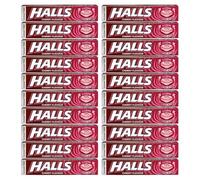 Halls Sugar-Free Menthol Action Lozenges Cherry 32g x 20 - Clearing Relief for Throat & Nasal Passages, Cooling Sweets Fruity Flavour with Welari Thank You Card | (20 Pack)