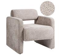Beliani Boucle Armchair Beige Hallsberg