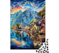 Hallstatt_ Austria 1000 Piece Jigsaw Puzzle with Whimsical Design - A Charming Challenge for Adults And Kids Age 14 Years Up52x38cm/1000pcs