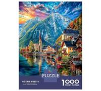 Hallstatt_ Austria Jigsaw Puzzles, 1000 Pieces Impossible Puzzle Challenge Toy for Adults& Kids Age 12 Years Up 38x26cm/1000pcs