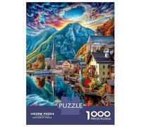 Hallstatt_ Austria Jigsaw Puzzles for Adults Kids. 1000 Pieces Impossible Puzzle Challenge Toy 38x26cm/1000pcs
